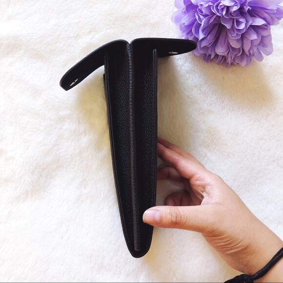 Ann Taylor Black Dual-Compartment Glasses Case - Picture 6 of 8